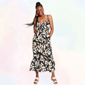 NWOT Tabitha Brown for Target Botanical Print Midi Dress